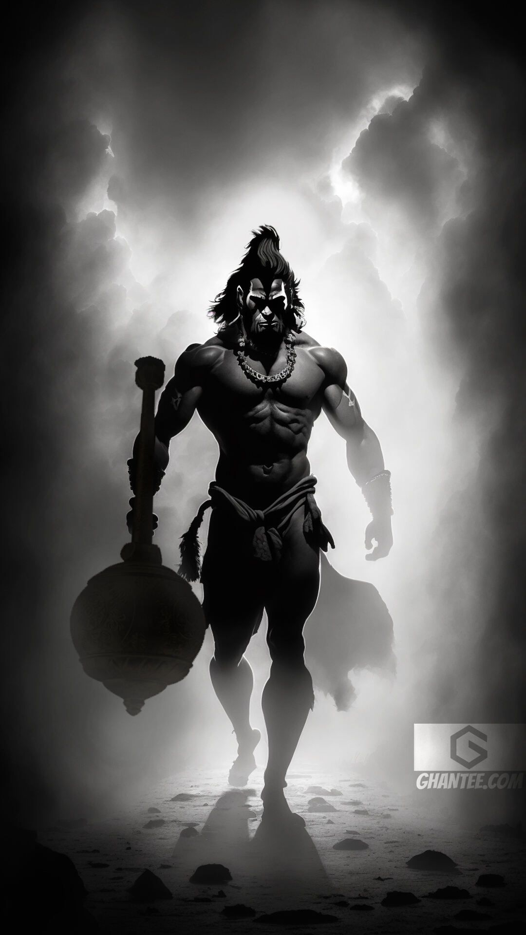 Angry Hanuman Full HD Wallpaper