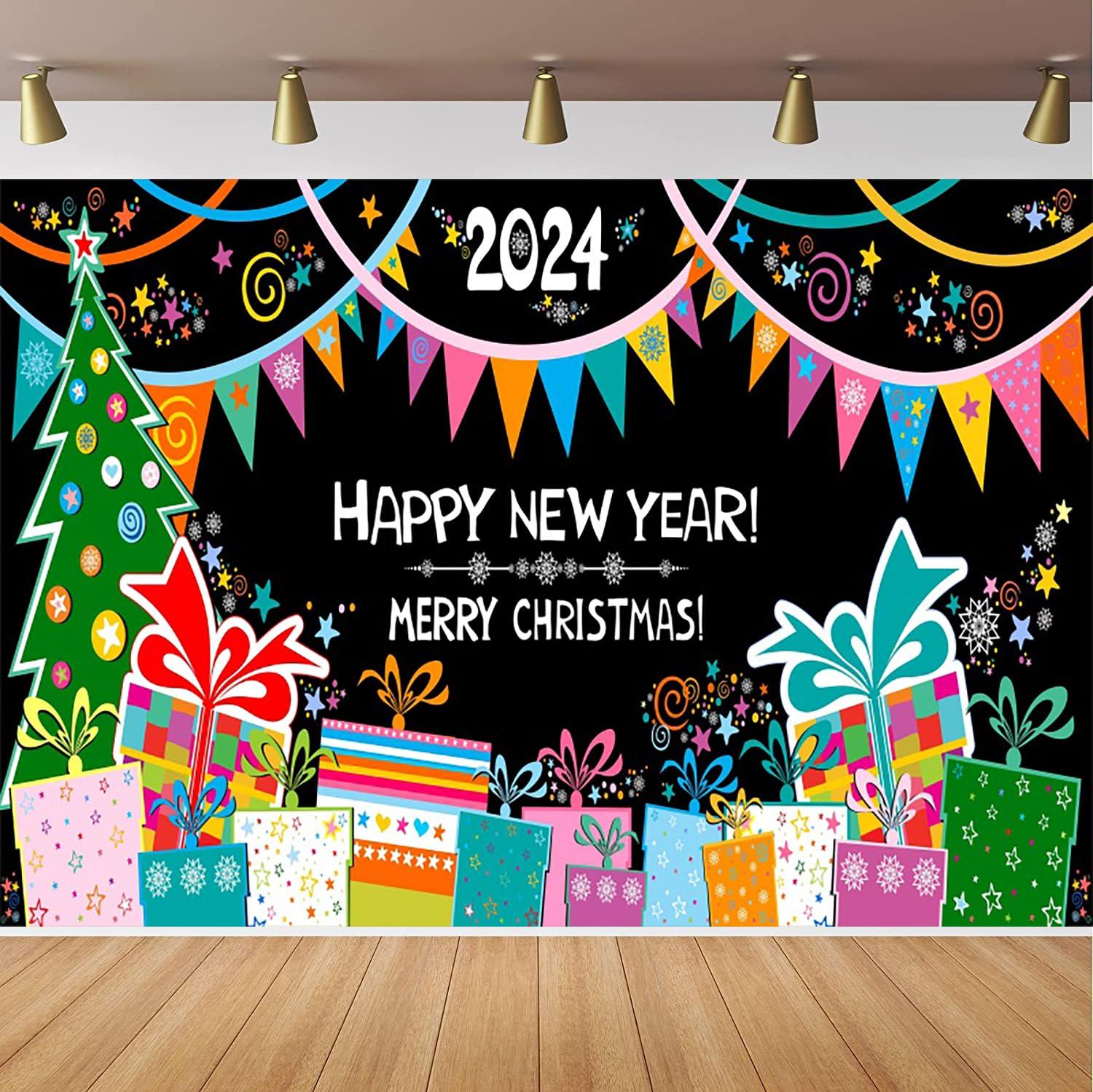 Amazoncom 5x3ft New Year Backdrop Merry Christmas Happy New