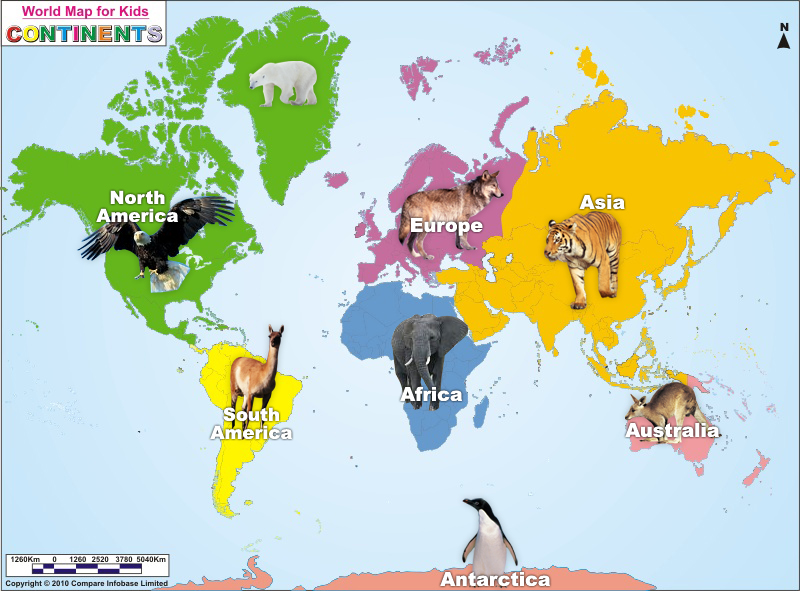 Countries Of The World Map For Kids HD Wallpaper Background