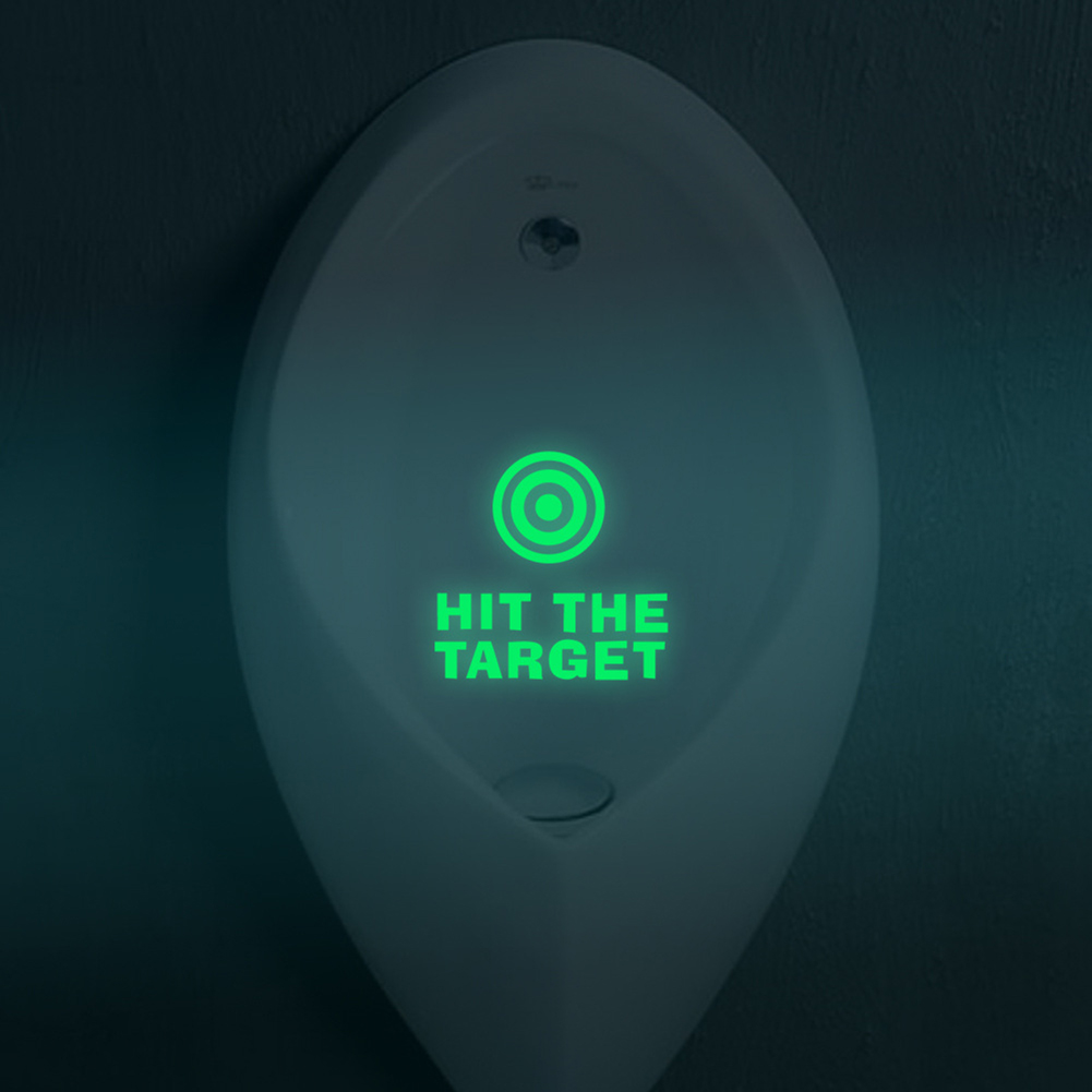 Hit The Target Toilet Stickers Waterproof Luminous Wallpaper