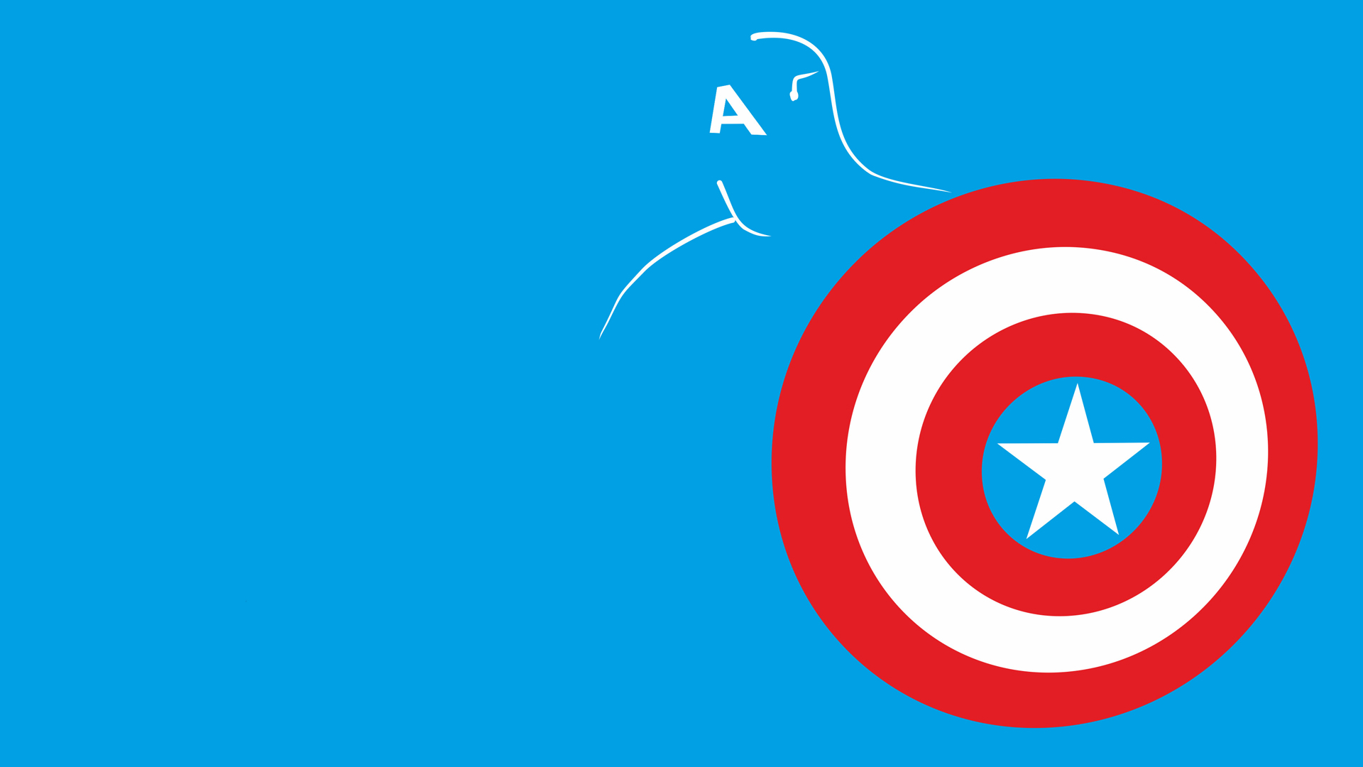 Captain America Shield Blue Minimal Marvel wallpaper background