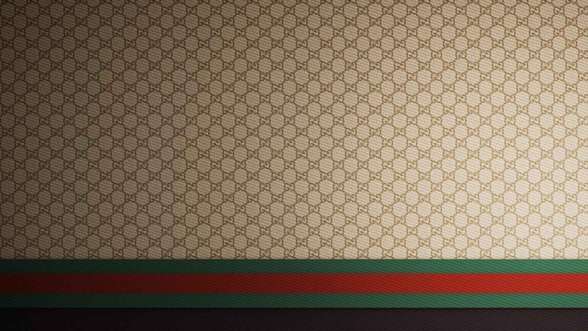 Beige Gucci Wallpaper with Signature Web Stripe