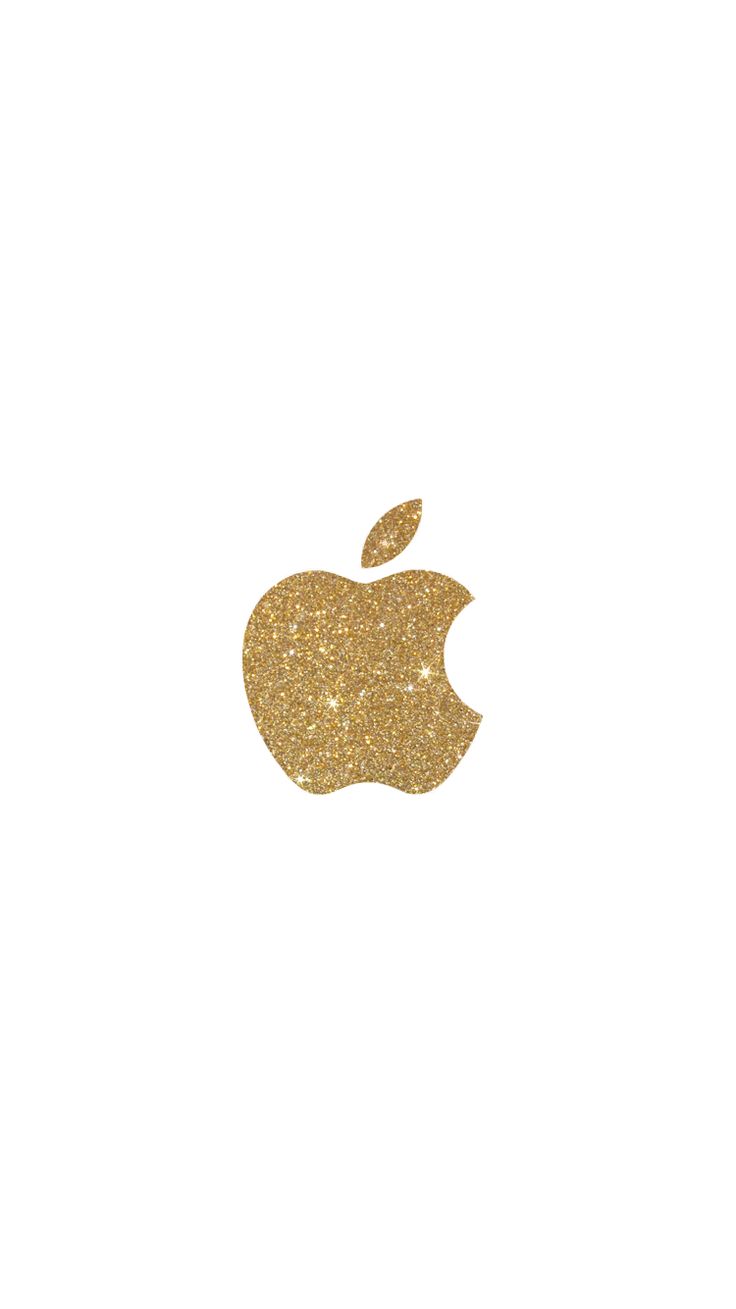 Gold Glitter Apple Logo iPhone Wallpaper Click For More Cute