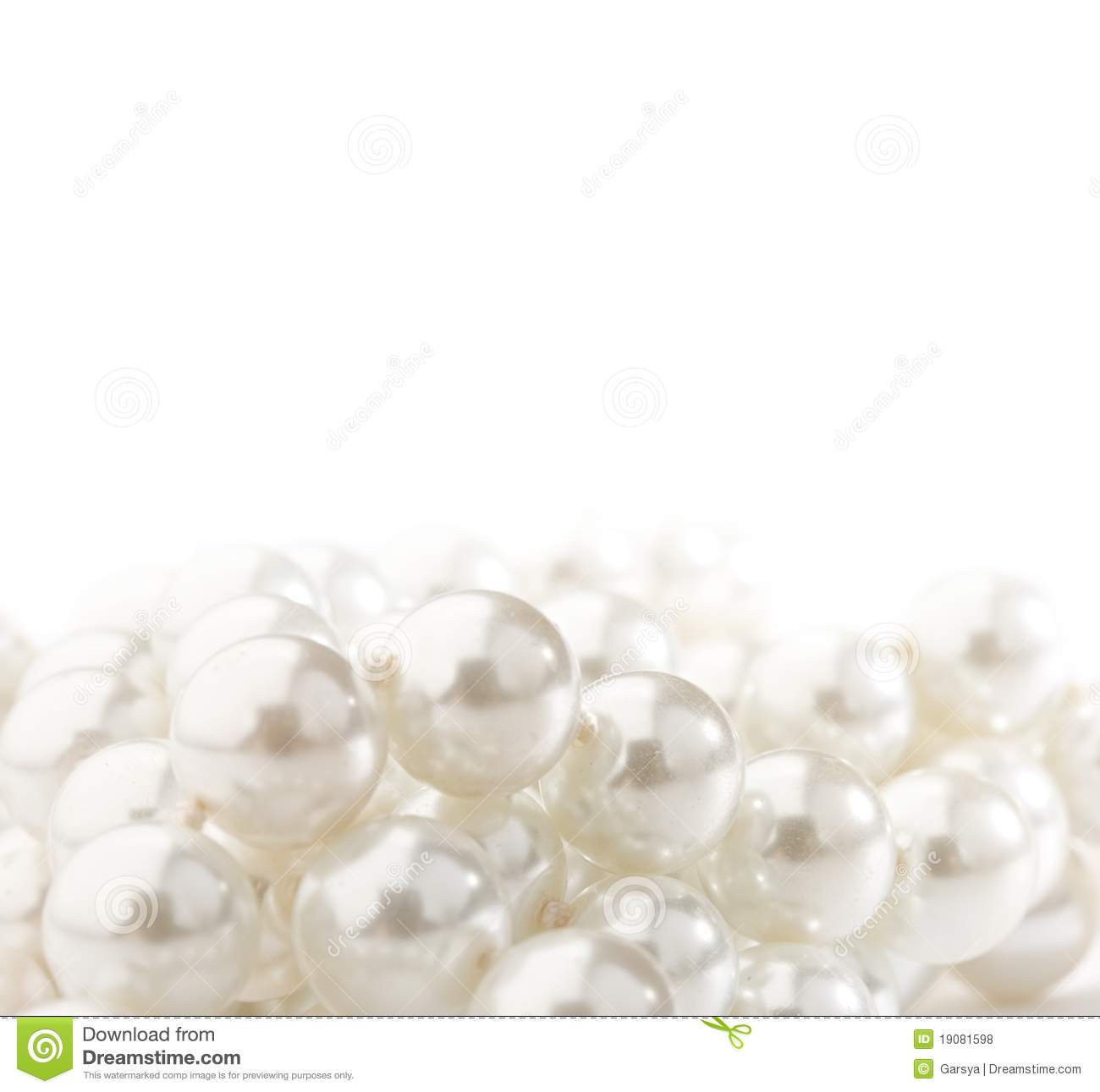 White Pearl Background Pearl isolated on white