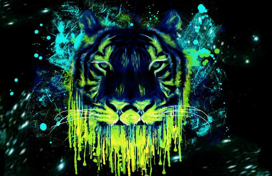 Trippy Animals Wallpaper Tiger By Zin556