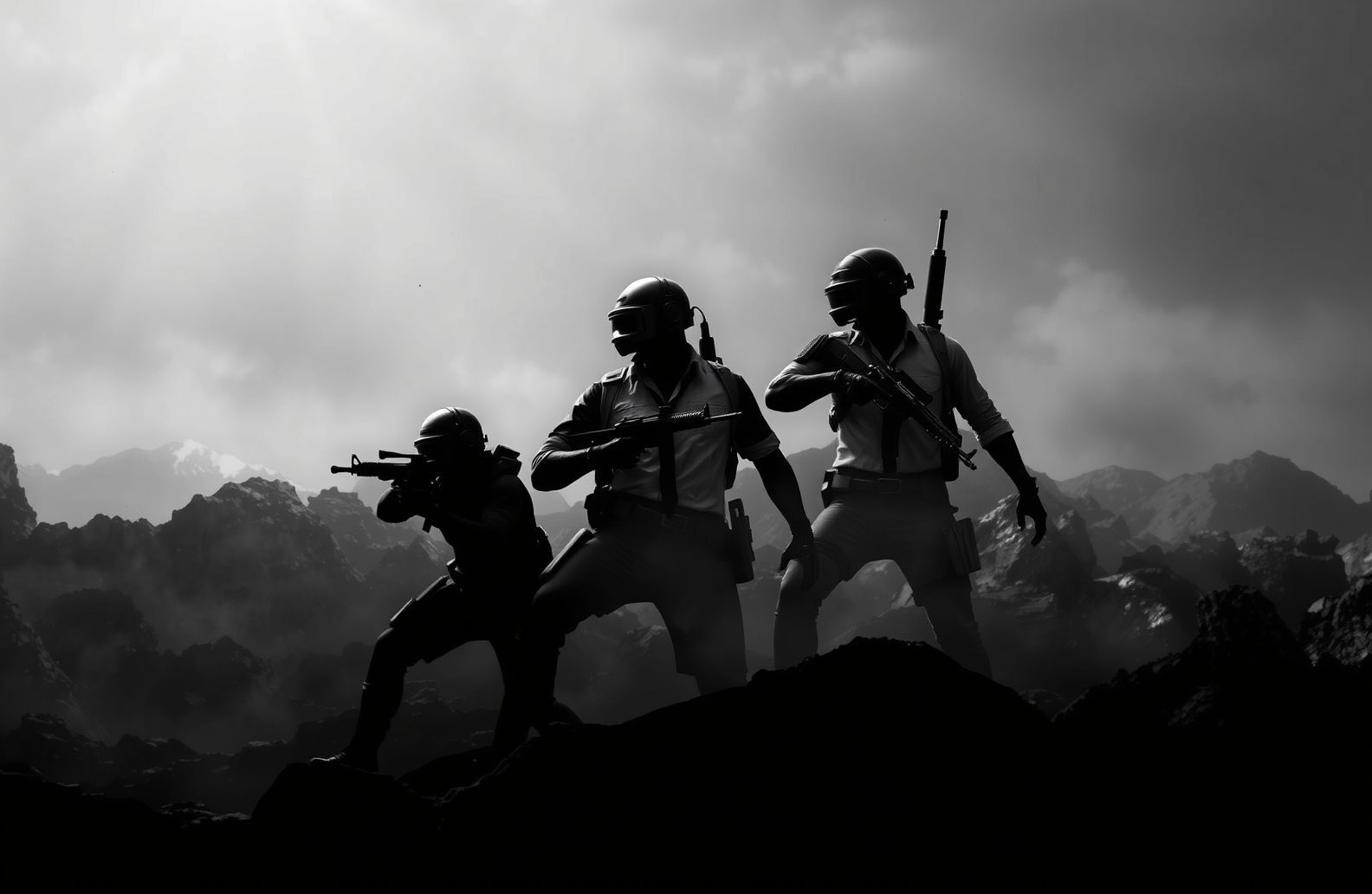 Black And White Pubg Wallpaper