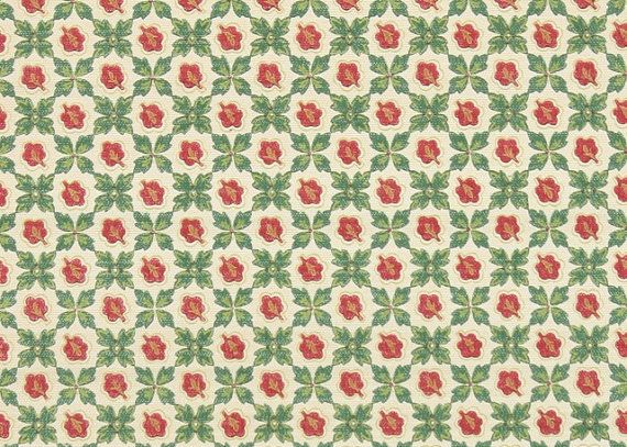  so fun 1930s Vintage Wallpaper Red and Green geometric pattern 570x407