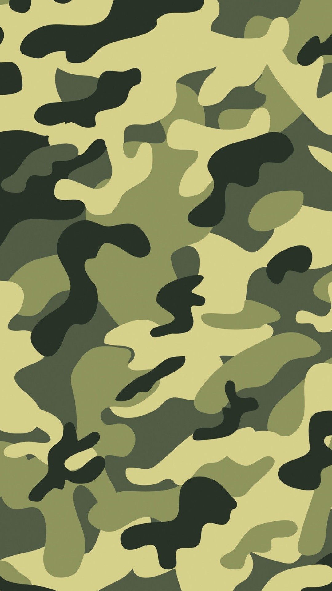 A seamless camouflage pattern in shades of green and olive, ideal for wallpapers or backgrounds