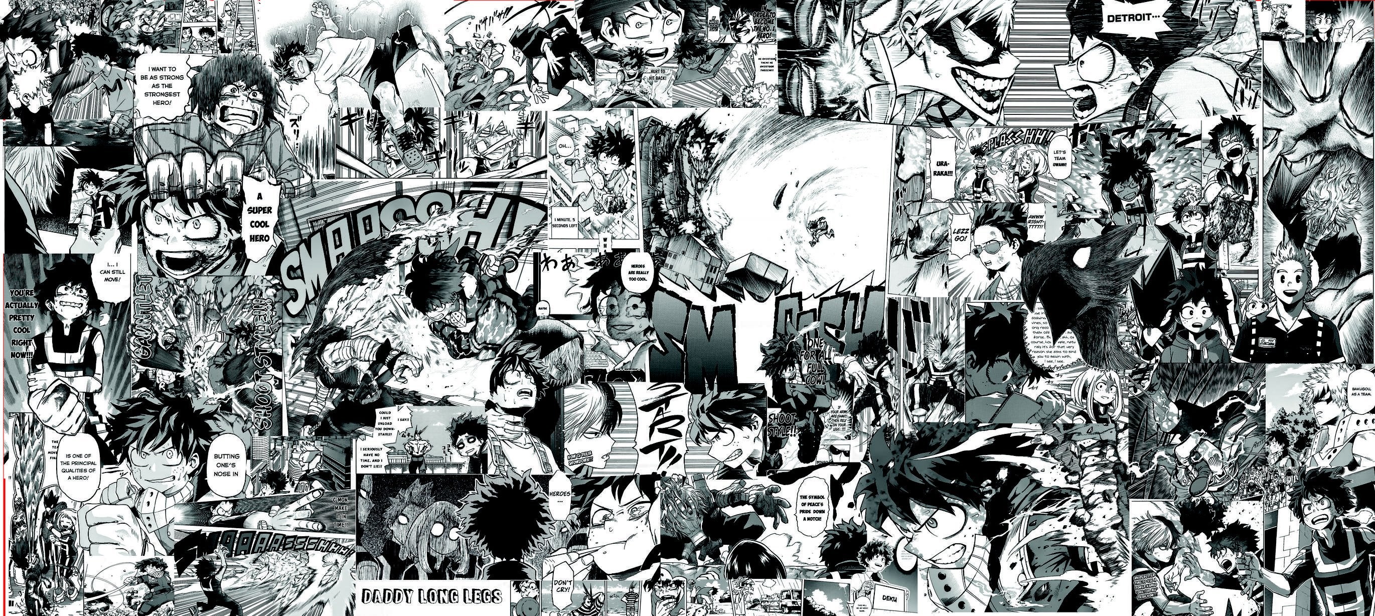 Commission request epic Deku wallpaper collage list of moments