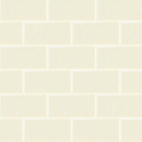 Fleur De Lee Romano Cream Brick Tile Wallpaper Arthouse