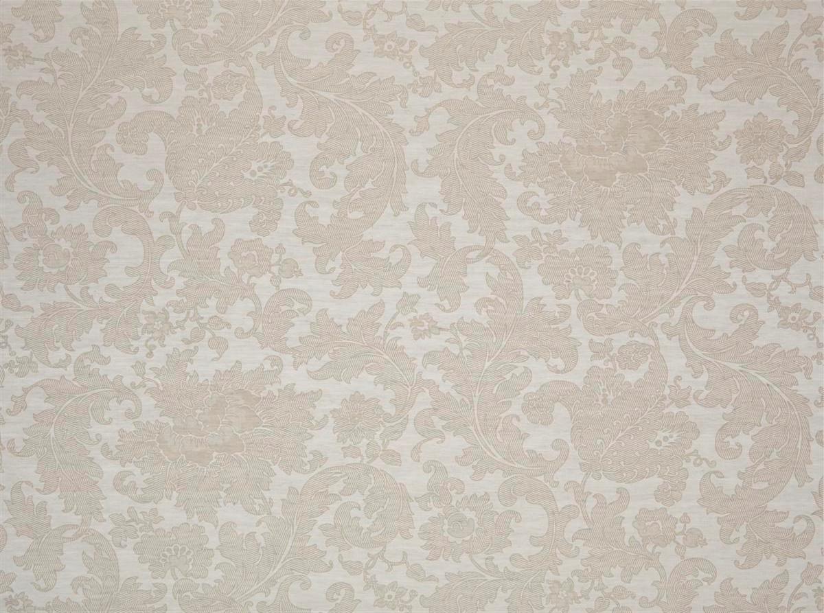  NATURAL Savoy Silk 010 Printed Outline French Damask