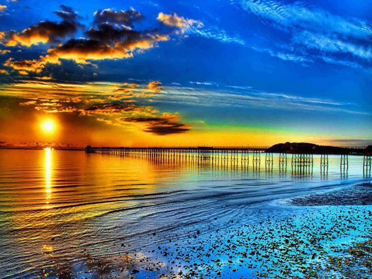 Sunset, beach, clouds, nature, road, sand, sea, sun, HD phone wallpaper |  Peakpx
