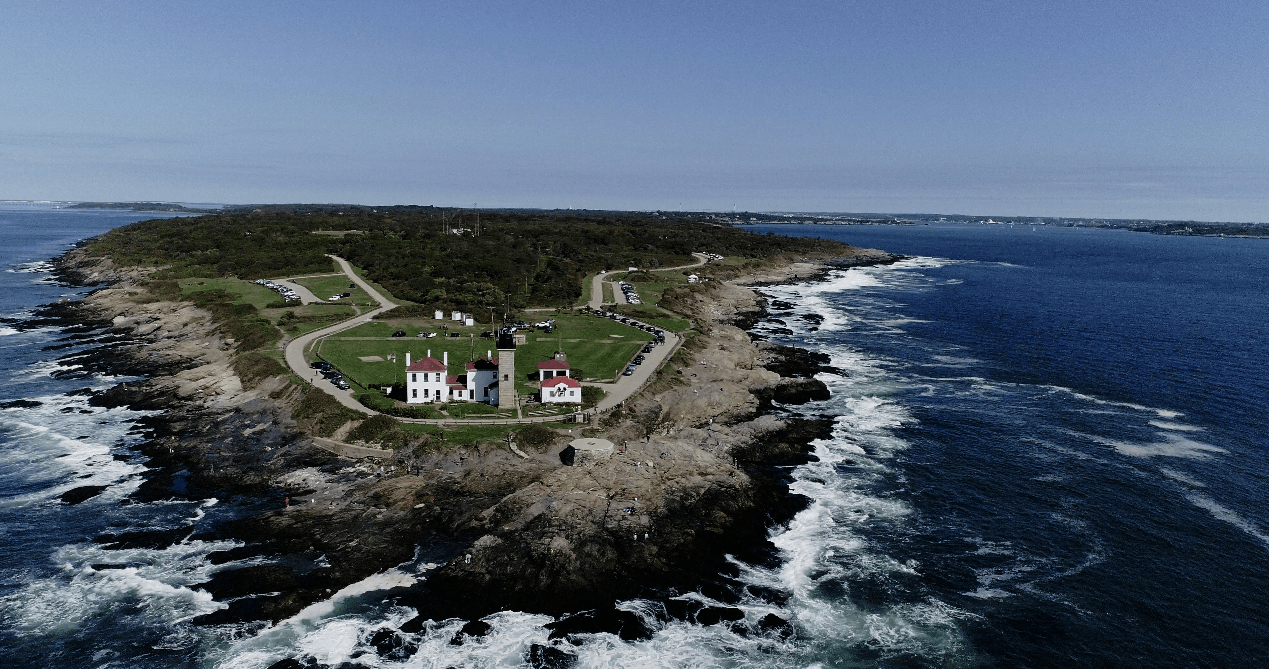 Beavertail Lighthouse p19 Rhode Island Best 4K Aerial Ultra HD