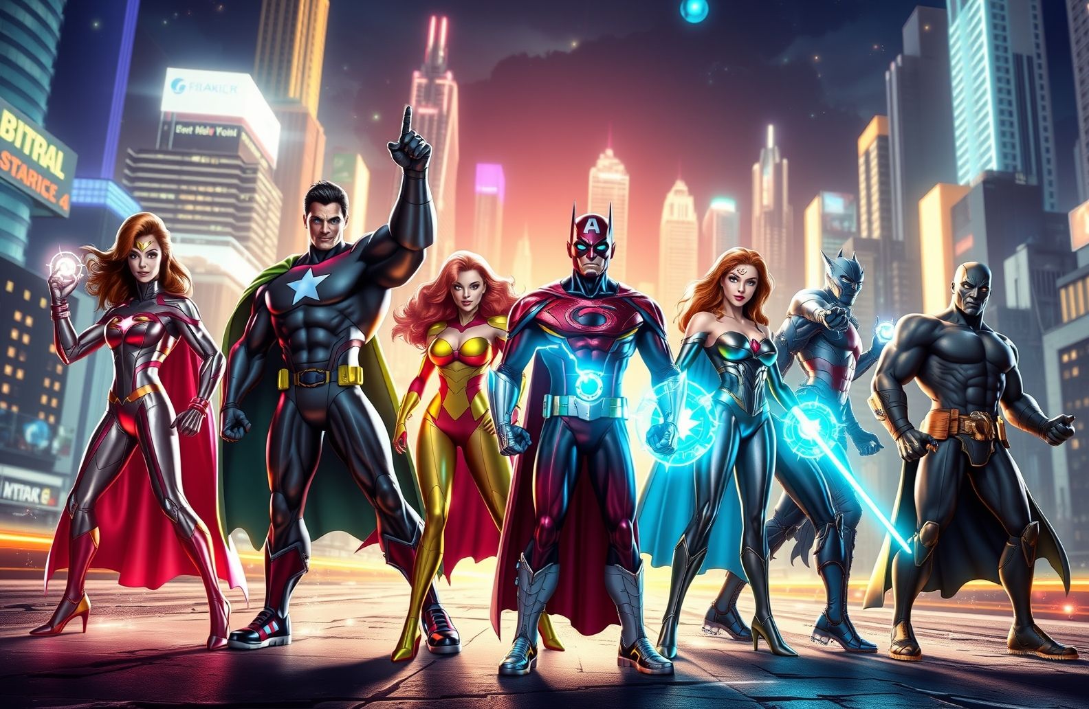 3d Super Heroes Wallpaper