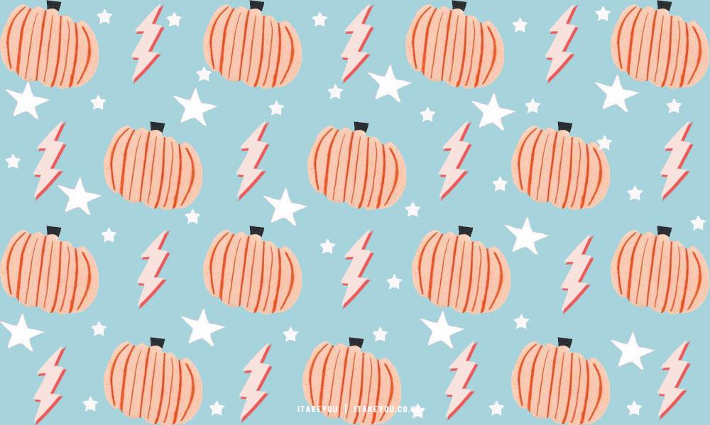 Preppy Halloween Wallpaper Ideas Pumpkin Lightning
