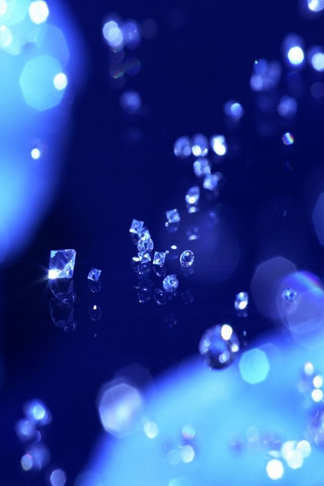 For iPhone Abstract Wallpaper Blue Diamond