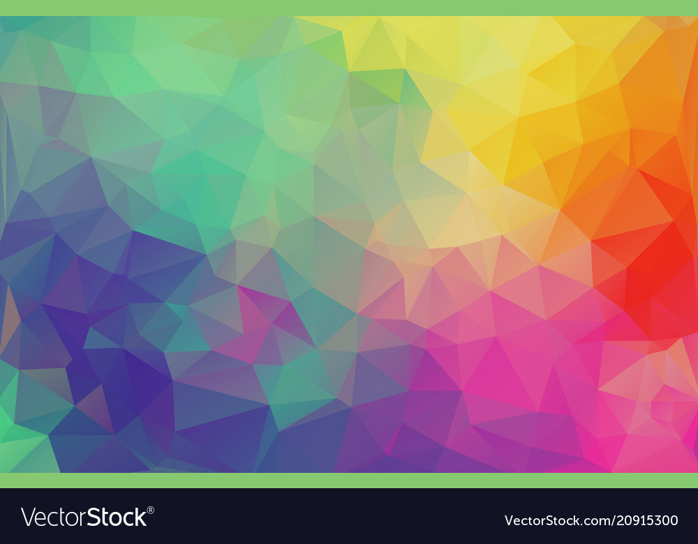 Flat Design Multicolor Triangle Wallpaper Vector Image