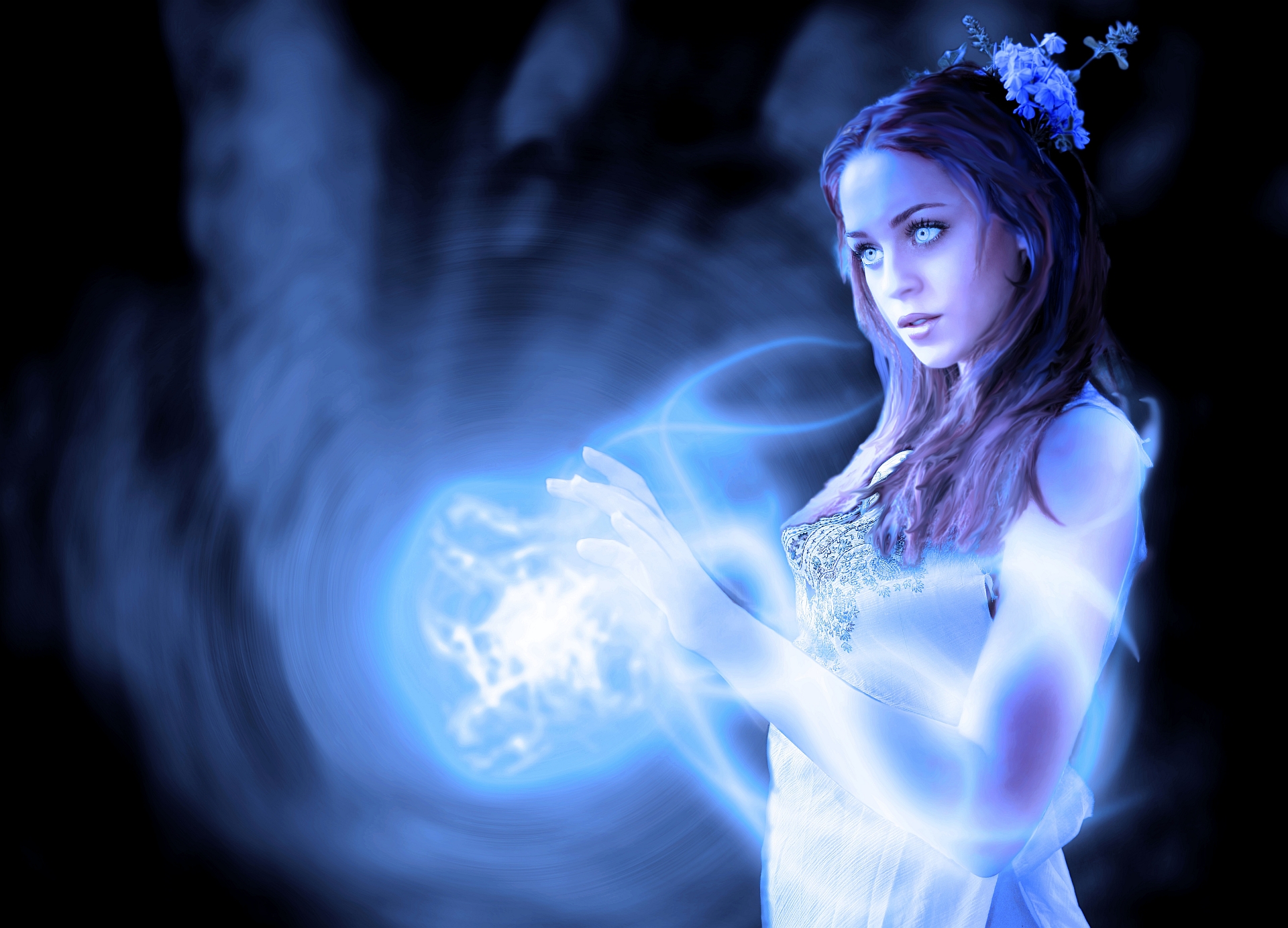 Blue Witch Wallpaper Background