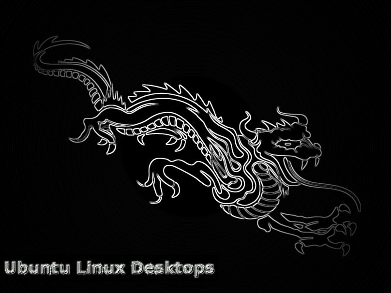 Black Chrome Wallpaper Dragon Ubuntu