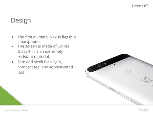 Google S Huawei Nexus 6p Slideshow Leaked Specs Design And