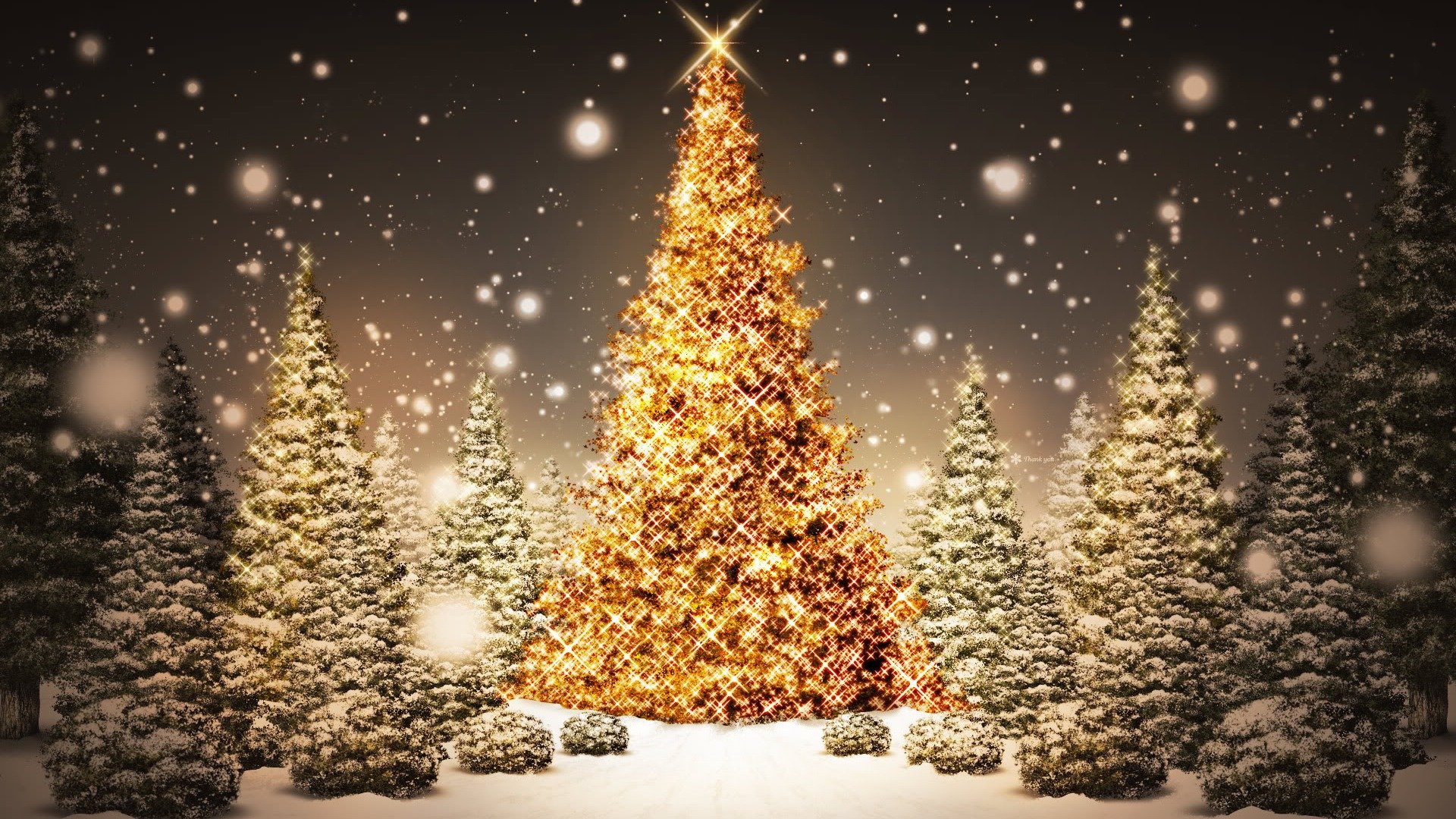 Christmas Tree Wallpaper Full HD 1080p Desktop