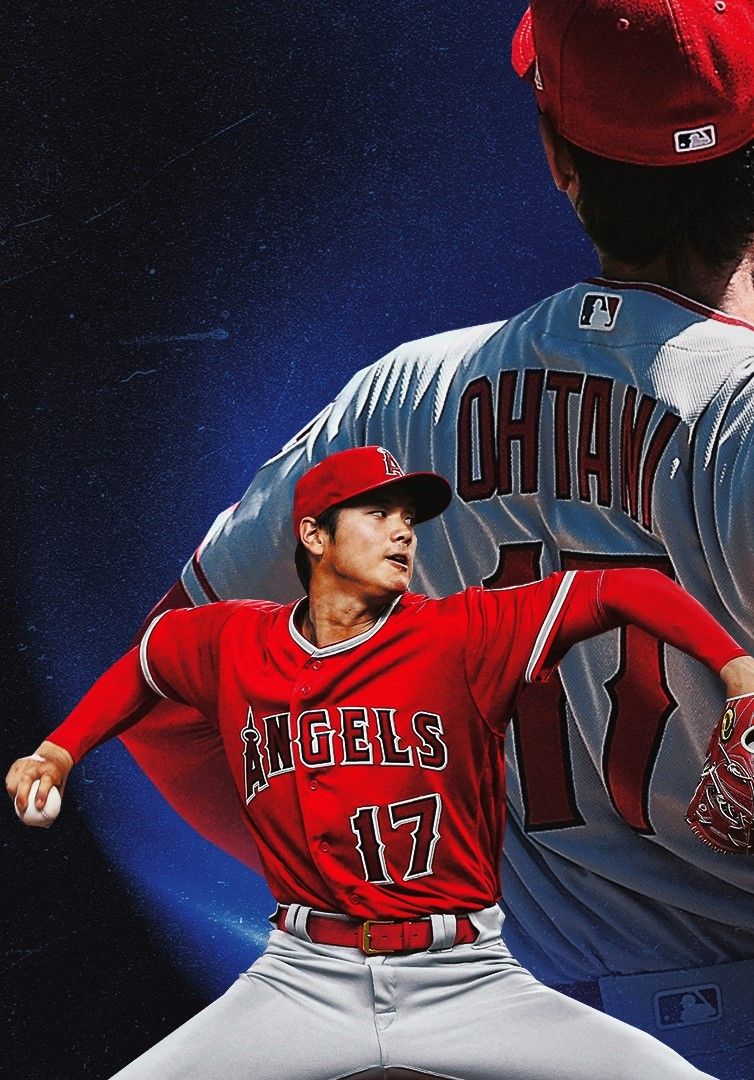 Download Los Angeles Angels Shohei Ohtani Split-Screen Wallpaper