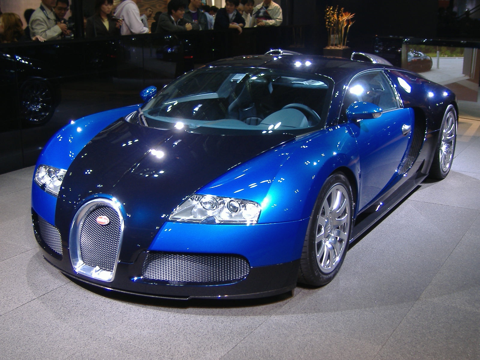 Bugatti Veyron Blue Cool Car Wallpaper