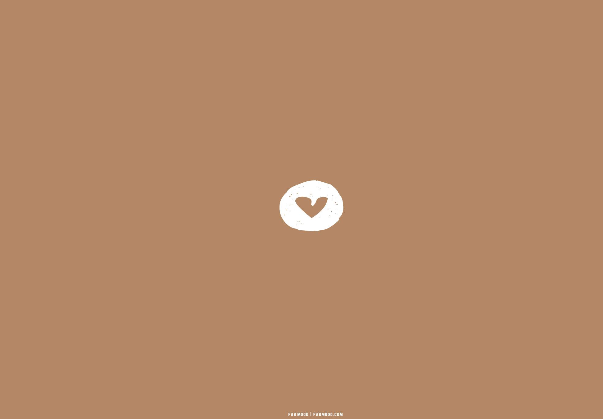 Brown Aesthetic Wallpaper For Laptop Heart Cut Out