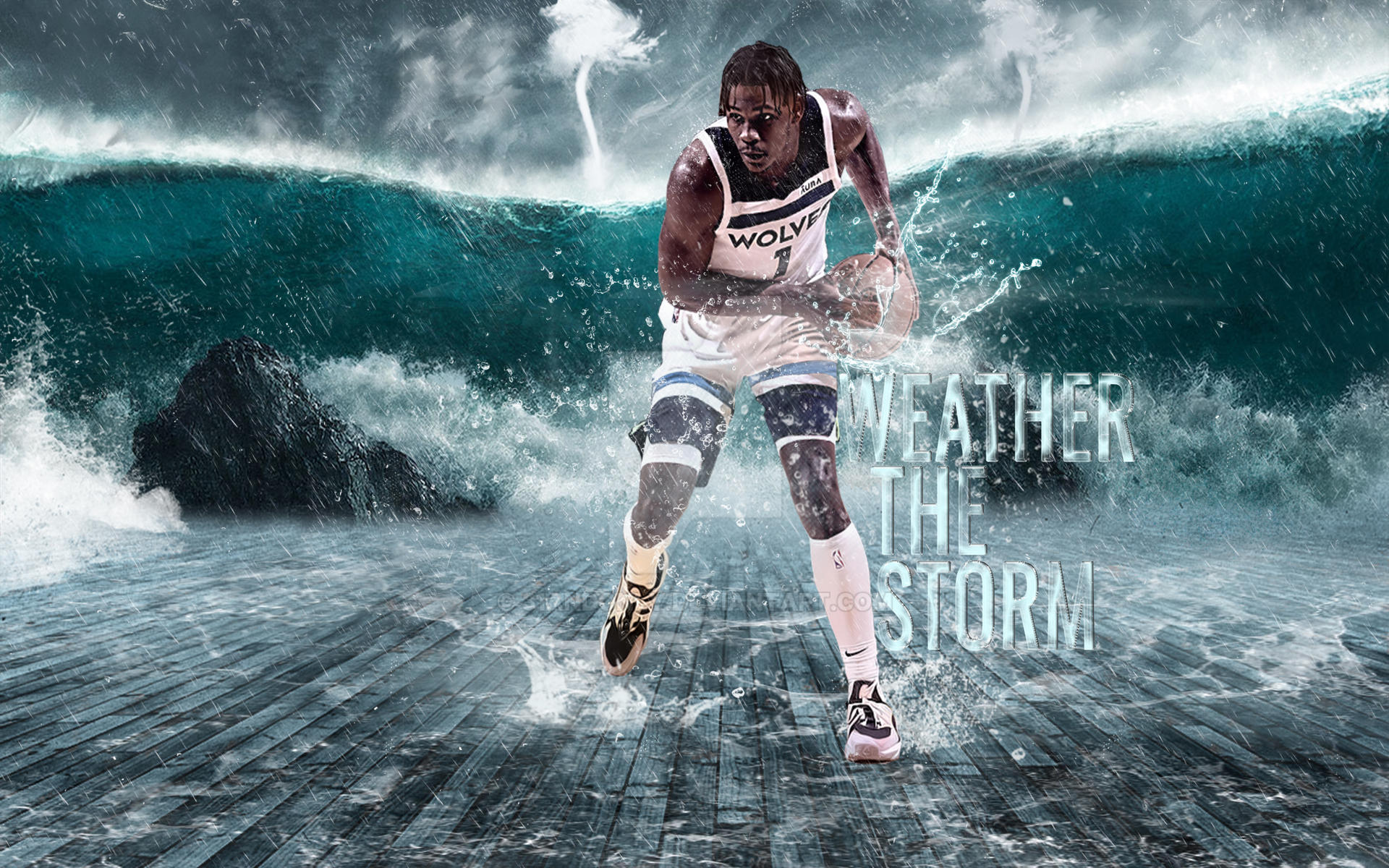 Anthony Edwards Minnesota Timberwolves Wallpaper By 31andonly On
