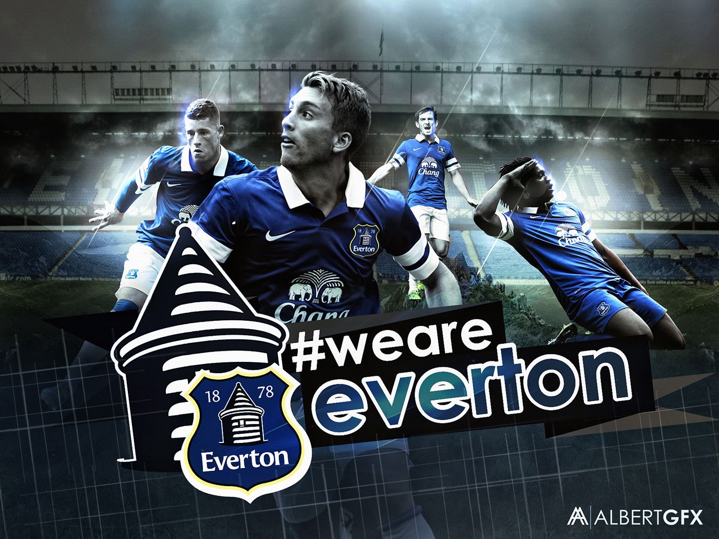 We Are Everton Wallpaper Art Design Football