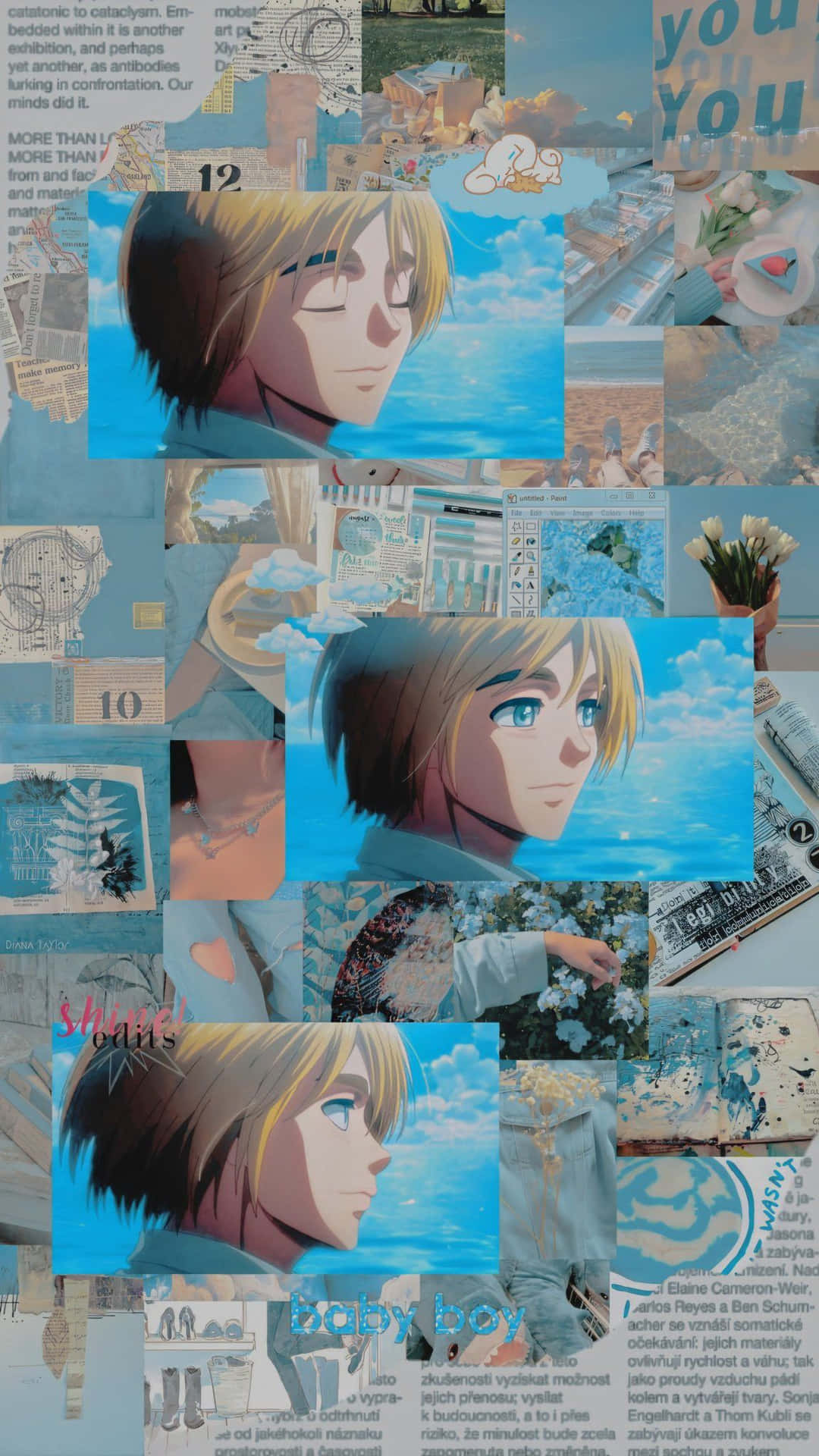 A Collage Of Picture Anime Characters Wallpaper