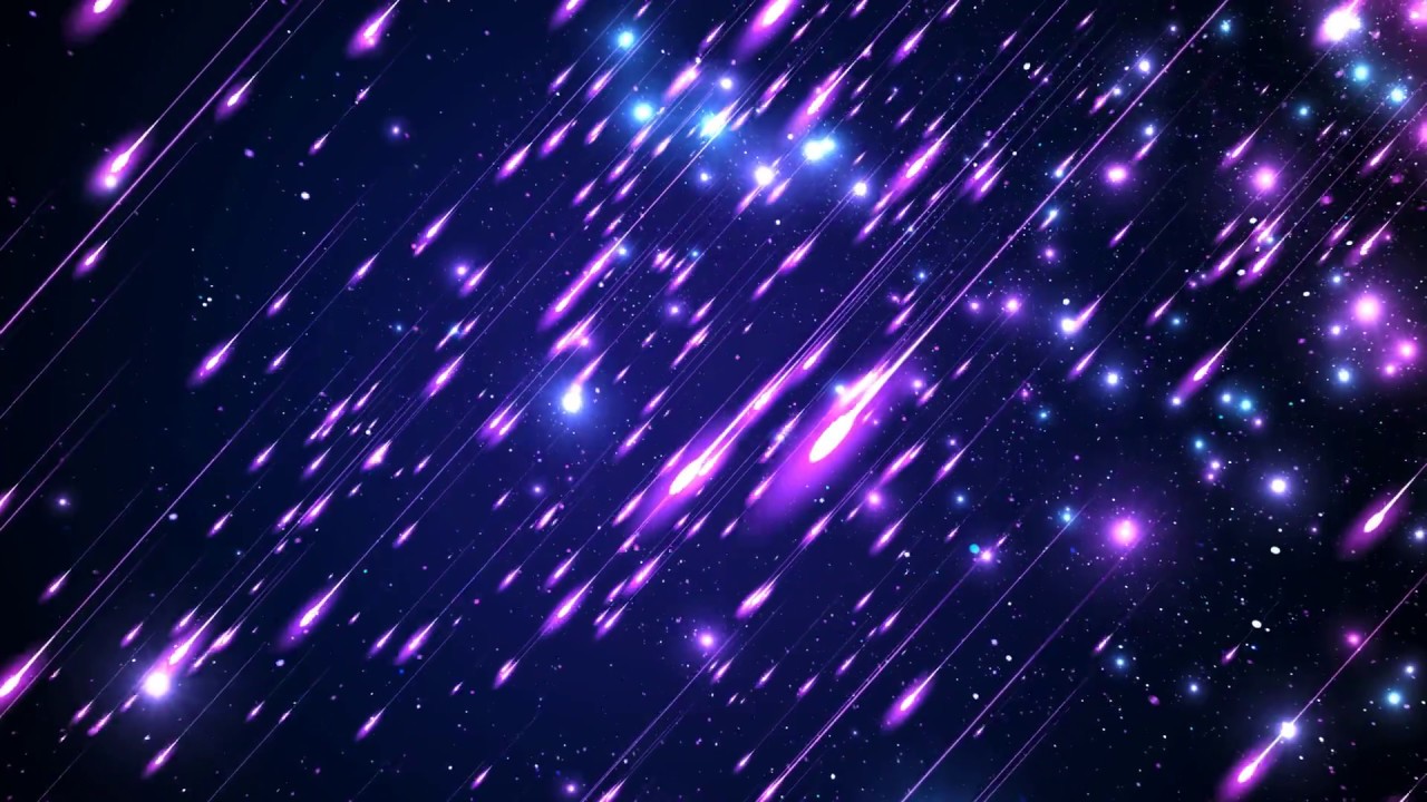 4k 60fps Shooting Stars Deep Purple Blue Space Moving