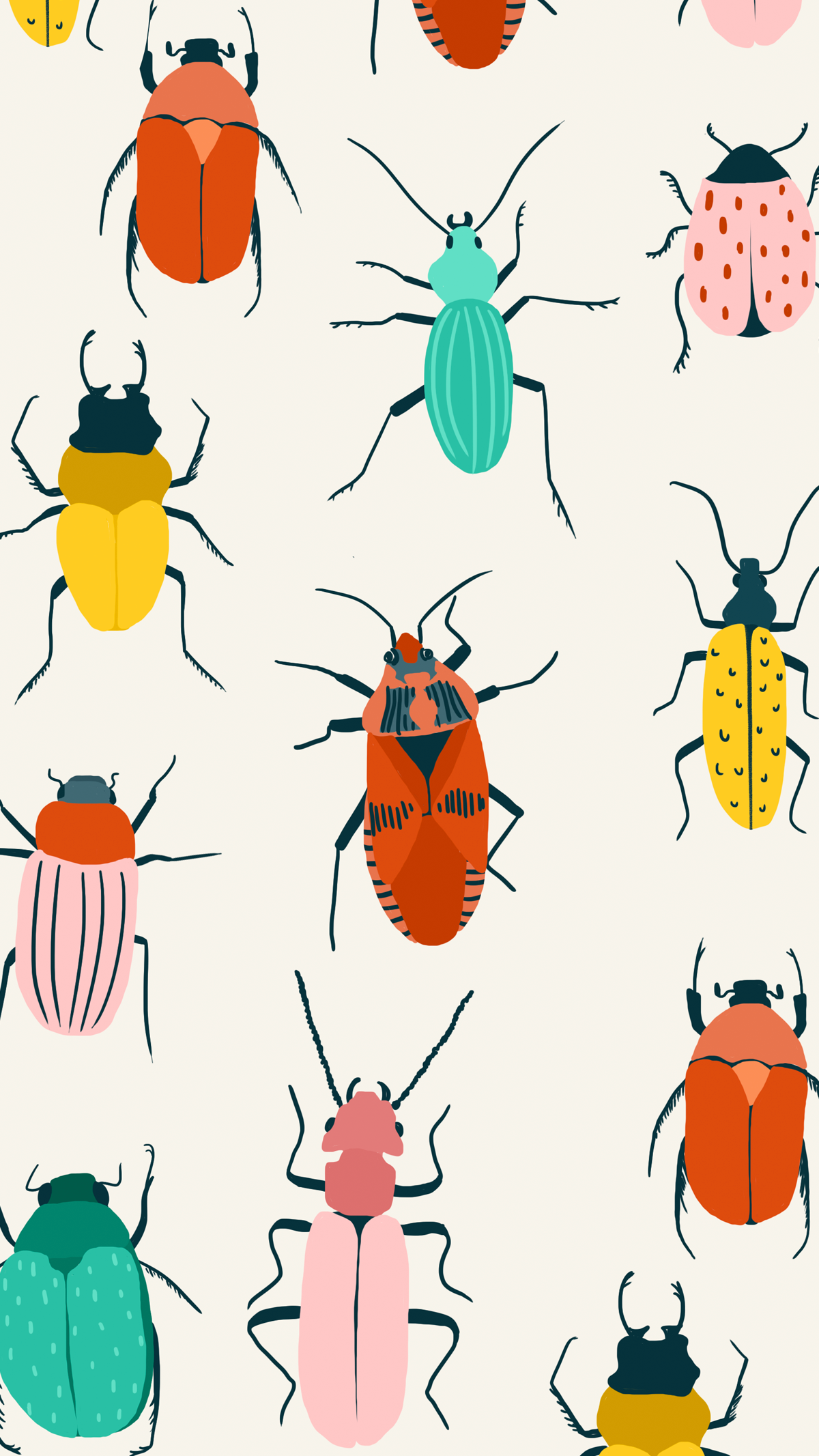 Phone Wallpaper Background Illustration Pattern Insect