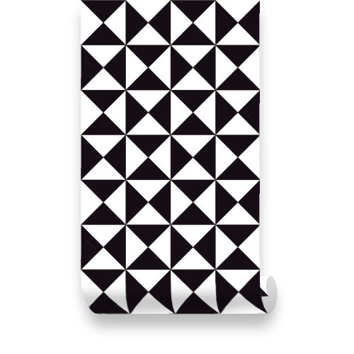 Black and White Geometric Removable Wallpaper Peel by WallPlays 500x500
