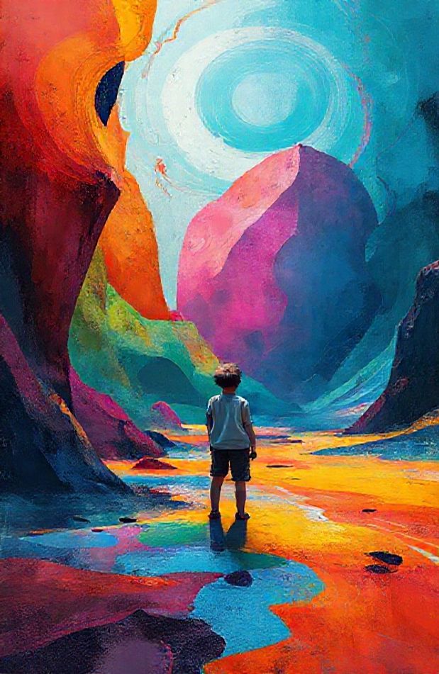 Abostrak Alone Boy Wallpaper