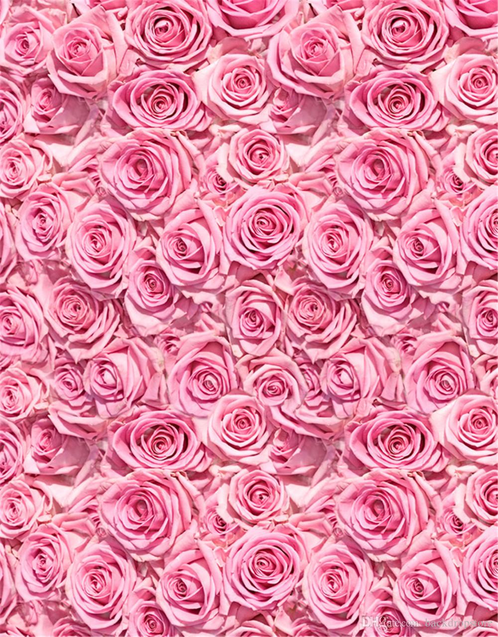  Digital Printed Pink Rose 3D Backgrounds Baby Newborn