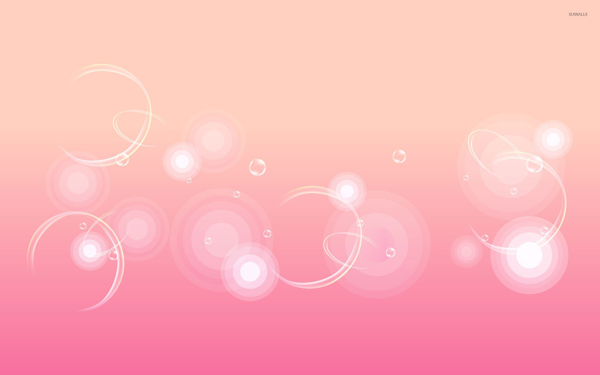 Pink Bubbles Wallpaper Abstract