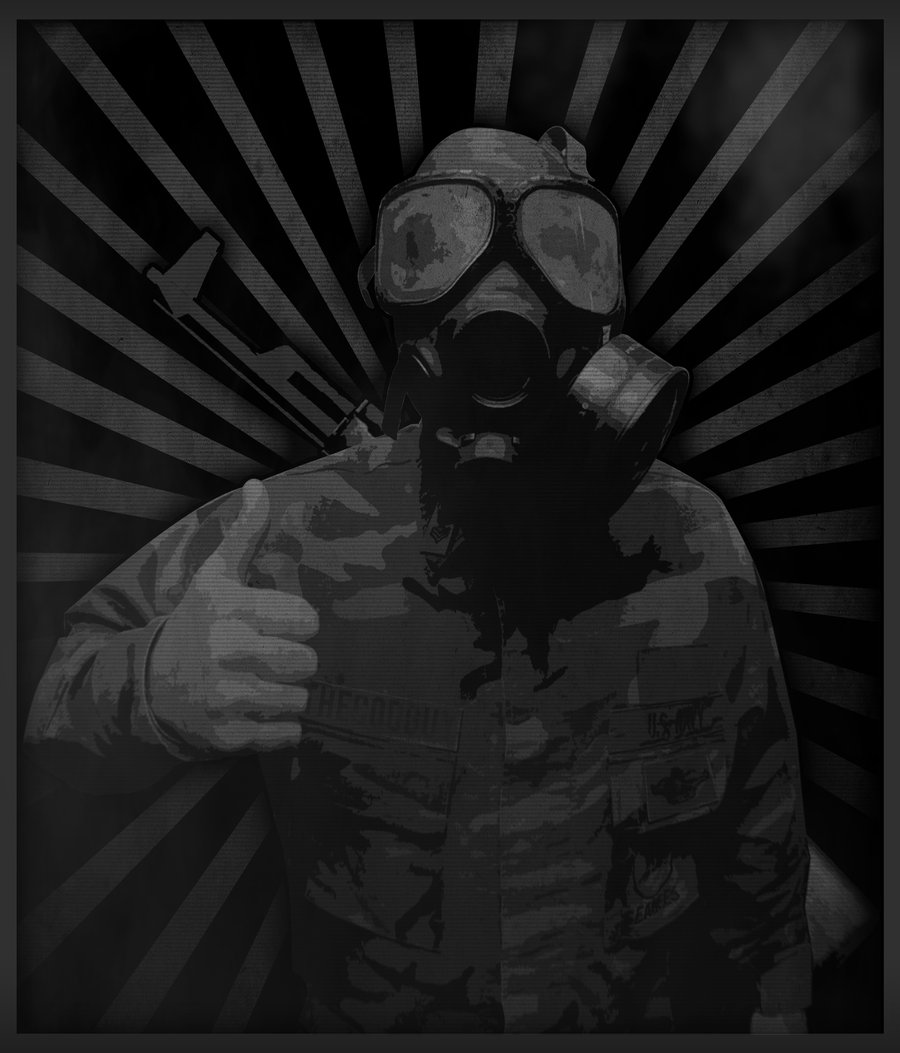 Wallpaper Soldier With Gas Mask Epic