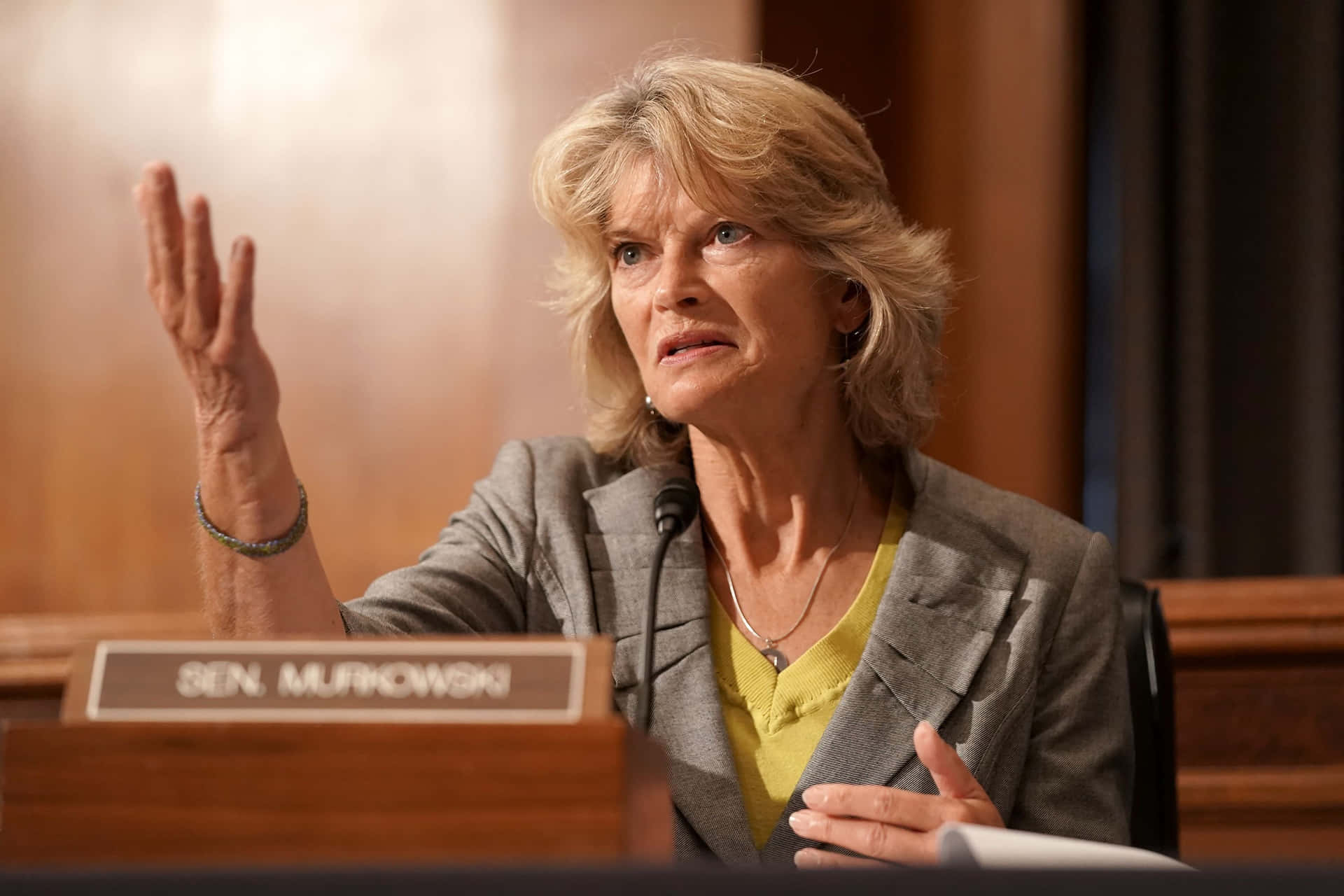 Lisa Murkowski Right Hand Raised Wallpaper