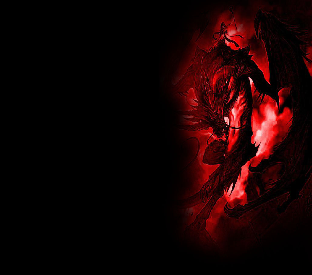 Red And Black Dragon Wallpaper
