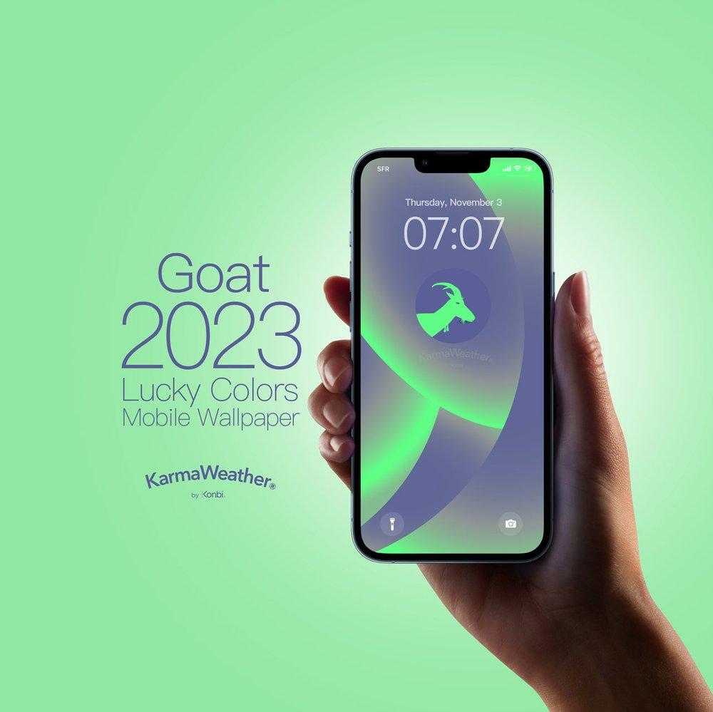 Goat Lucky Color Wallpaper Home Screen Karmaweather Shop