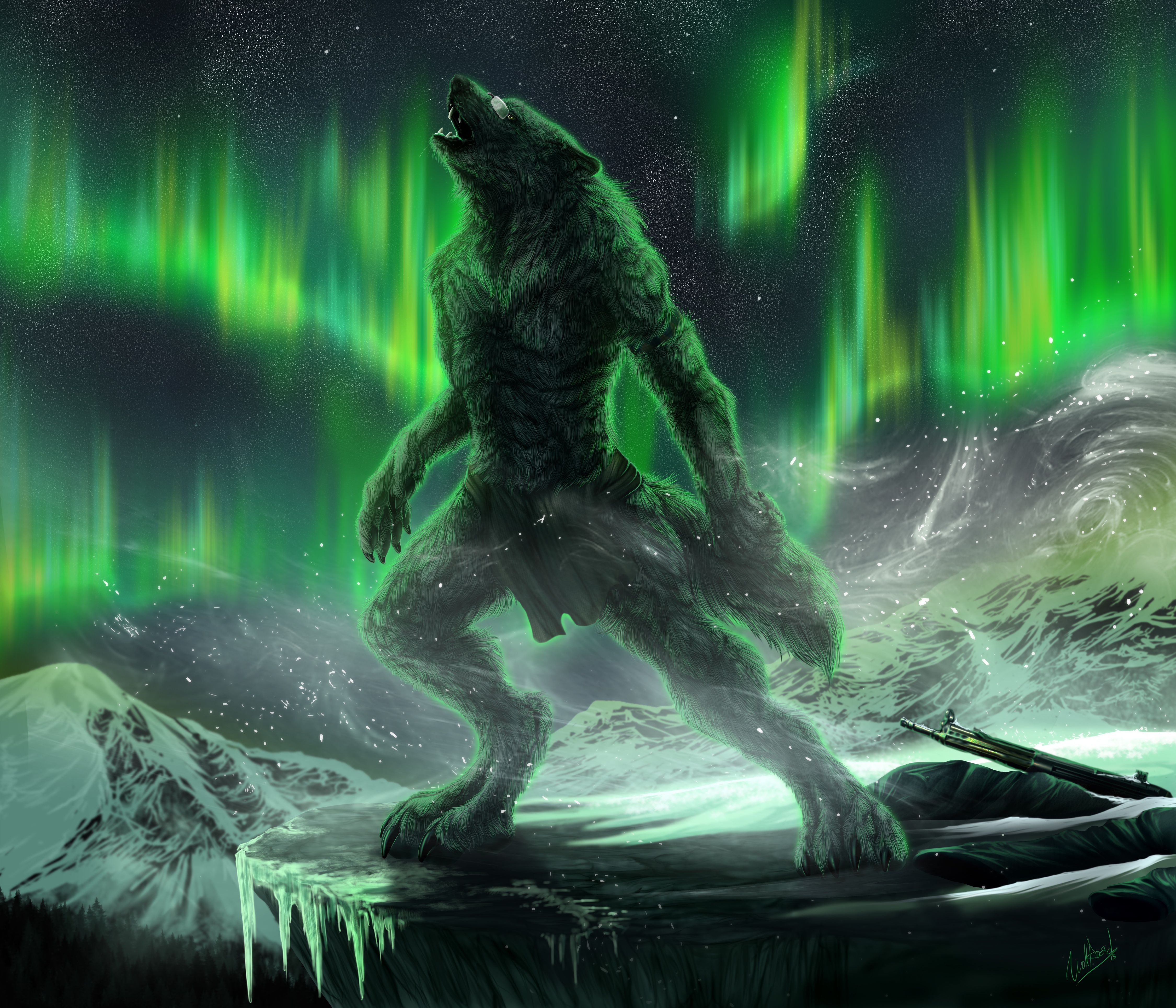 Dark Werewolf 4k Ultra HD Wallpaper Background Image