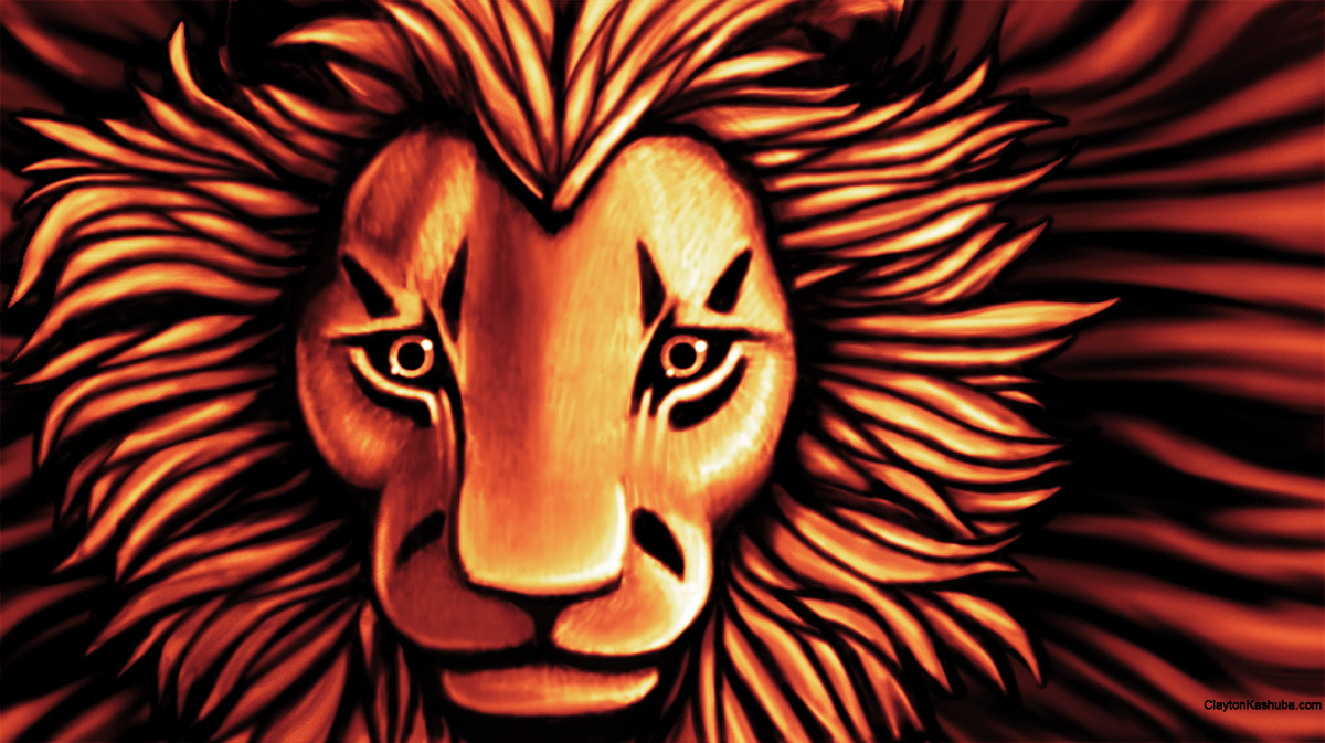 African Lion Digital Painting