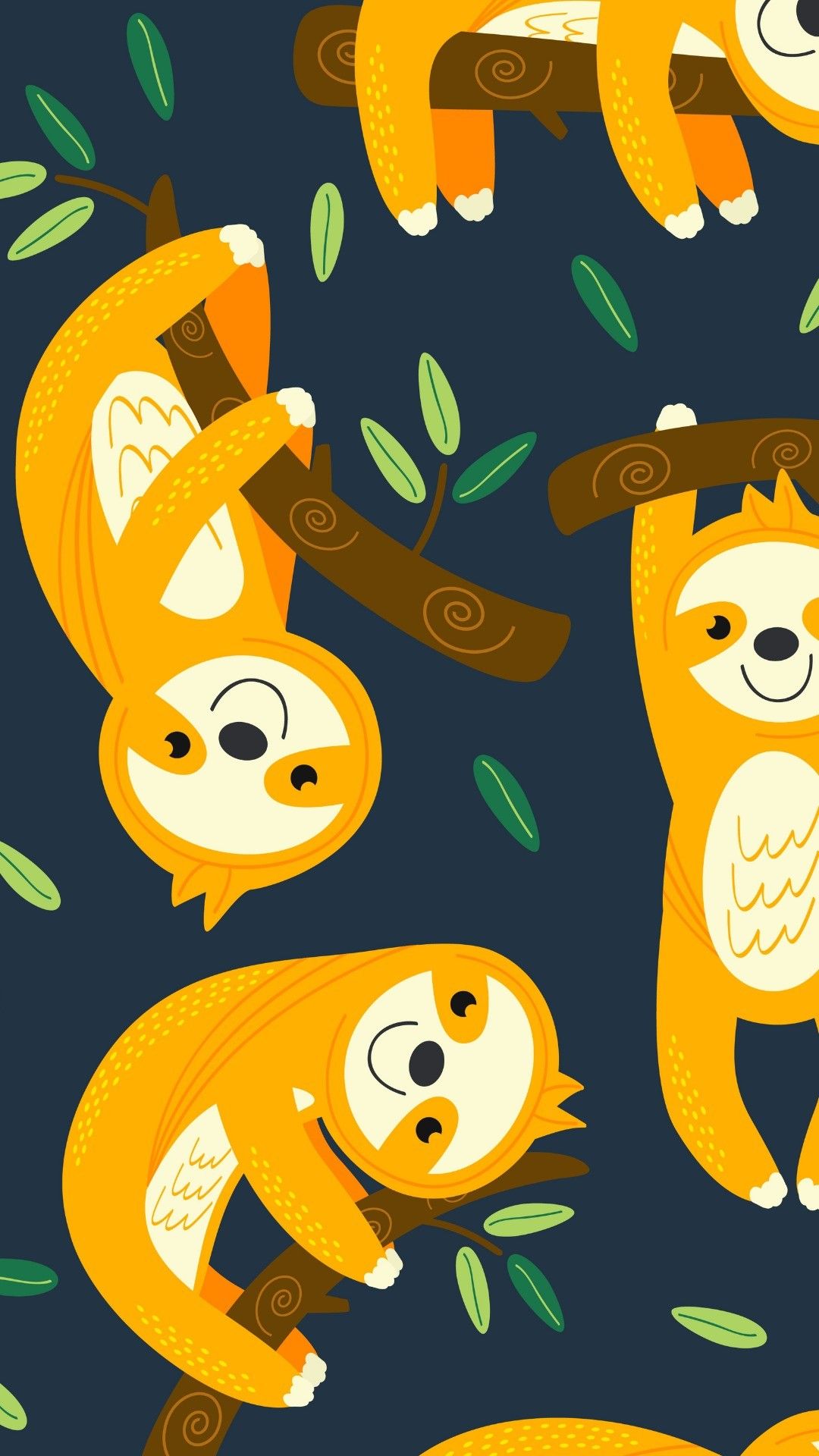 Sloths Cartoon Wallpaper Animal iPhone Cute Cool