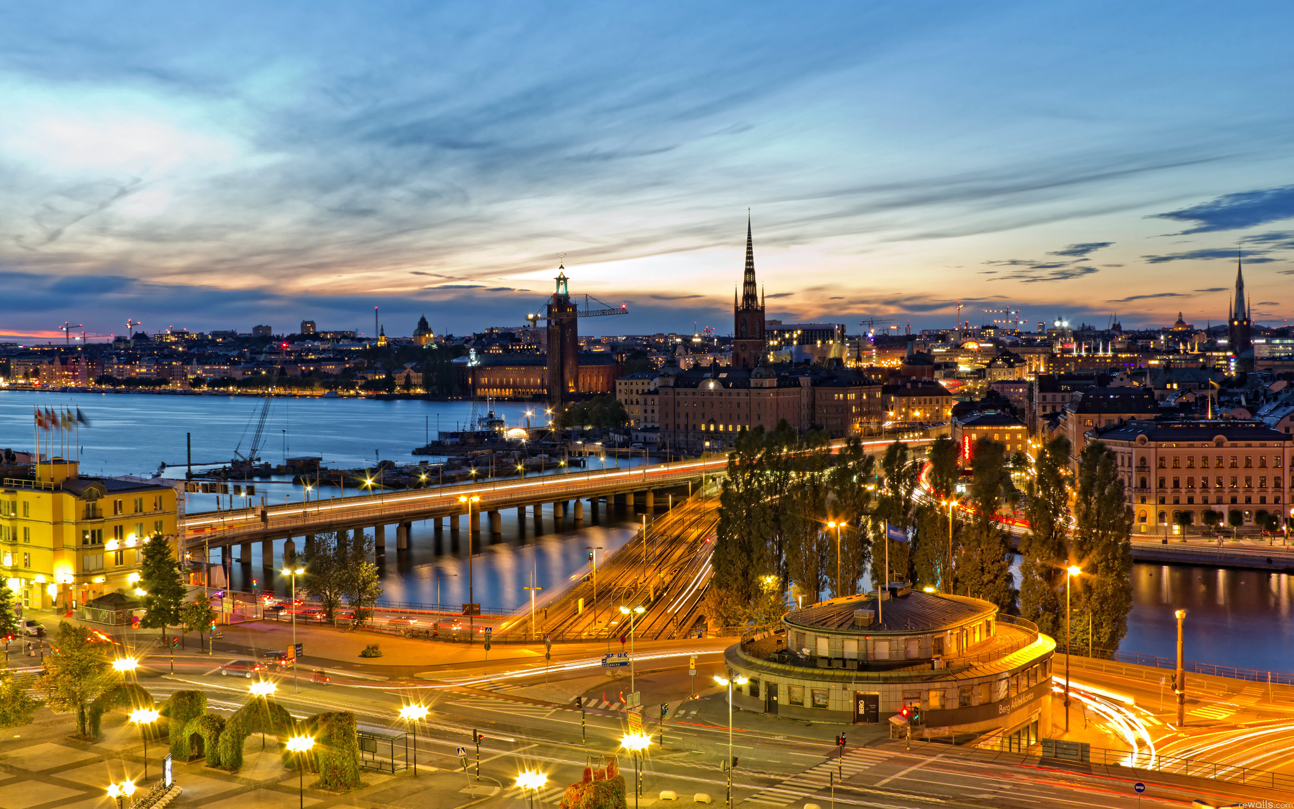 Stockholm Sweden Evening Wallpaper