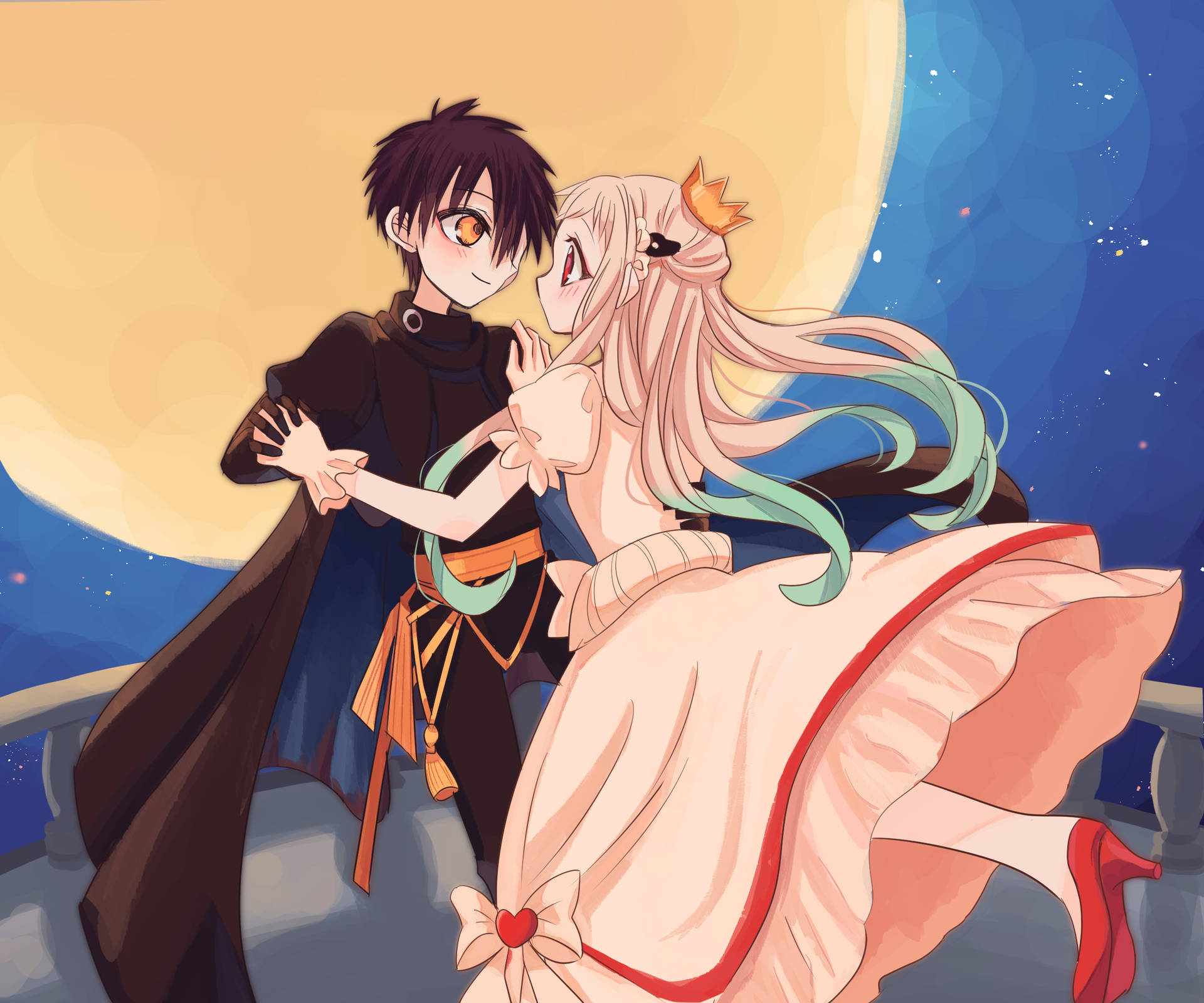 Over The Moon Yashiro And Hanako Wallpaper