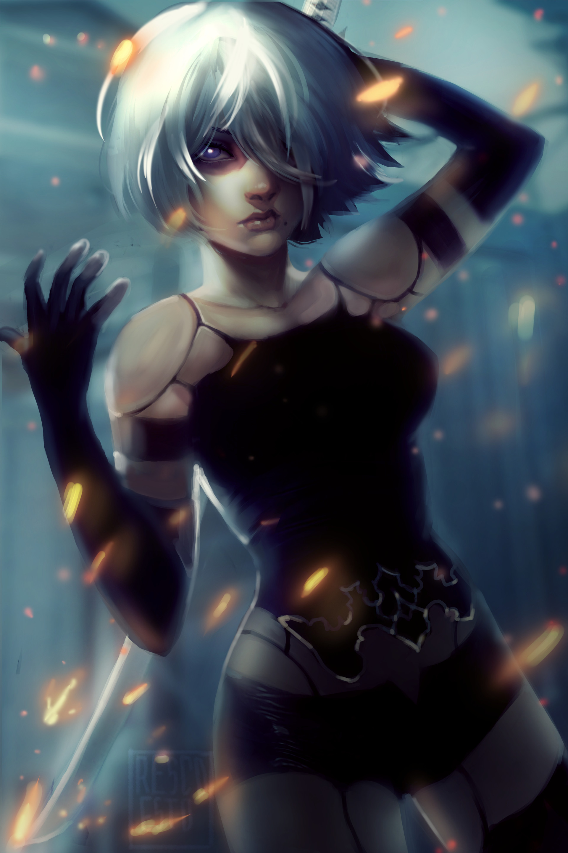 Nier Automata A2 Epic Art By Caitlyn Meek Wallpaper And