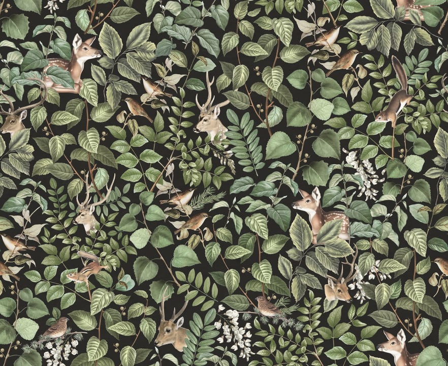 Forest Animals Dark Wallpaper