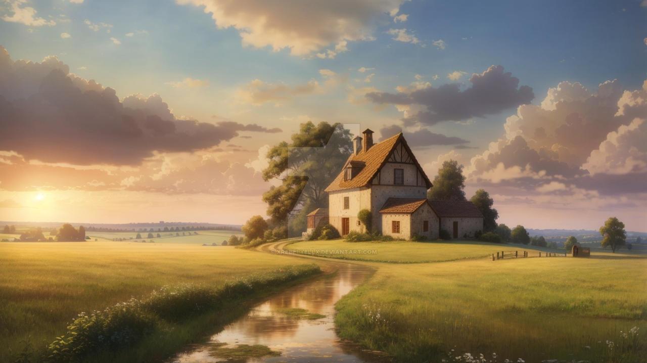Romantic Countryside 3d Wallpaper By Xrebelyellx