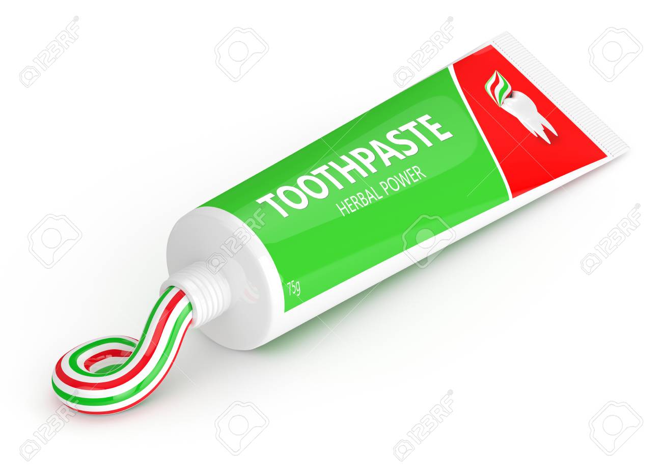 3d Render Of Toothpaste Isolated Over White Background Stock Photo